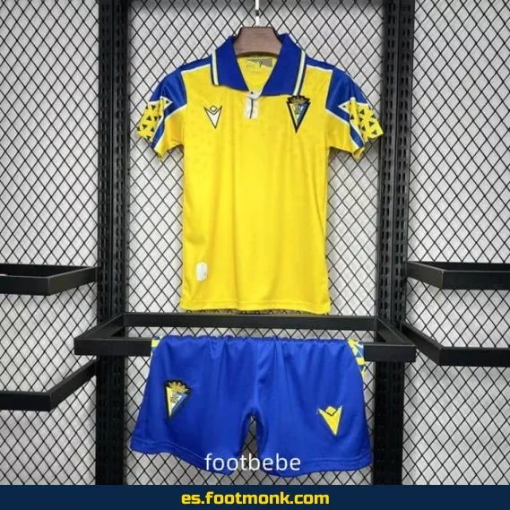 Camiseta oficial del Cádiz CF infantil 2024-2025 - Edición domicilio amarilla - Talla niño