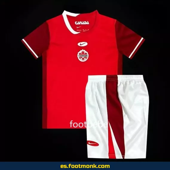 Camiseta de Fútbol Canadá Niños 2024-2025 Local Roja – Edición Oficial
