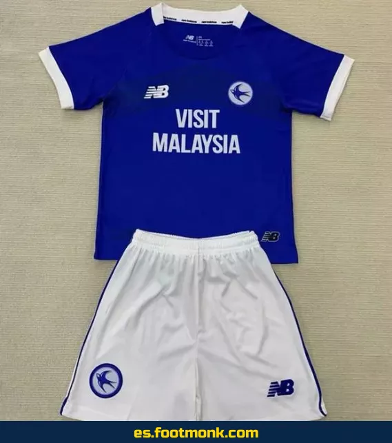 Camiseta Oficial del Cardiff City Infantil 2024-2025 - Local Azul - Compra Online