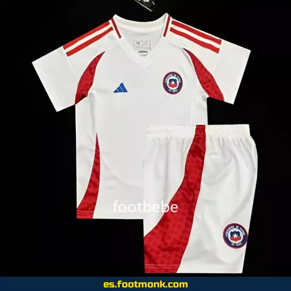 Camiseta Chile Niños 2024 Visitante Blanca – Edición Oficial