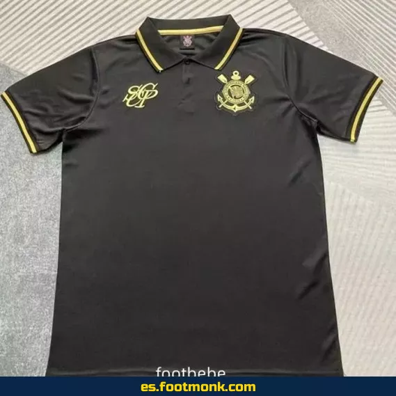 Polo Corinthians 2025-2026 Negro – Camiseta Oficial de Fútbol – Edición Especial