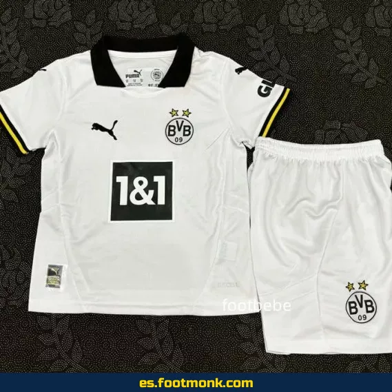 Camiseta Dortmund Niños 2024-2025 Tercera Equipación Blanca – Edición Oficial