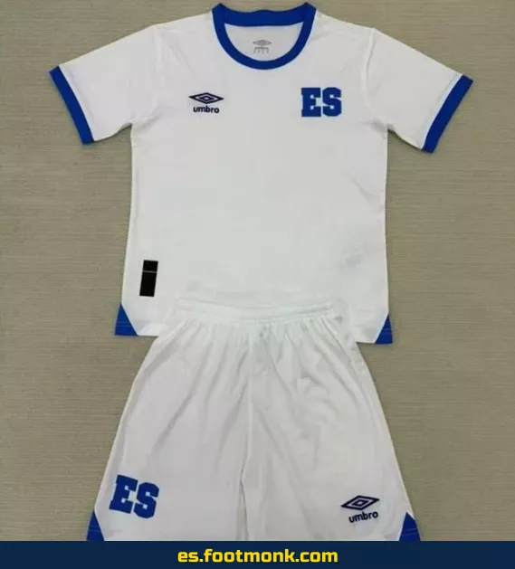 Camiseta Oficial de El Salvador Niños 2025-2026 - Exterior Blanco - Edición Especial