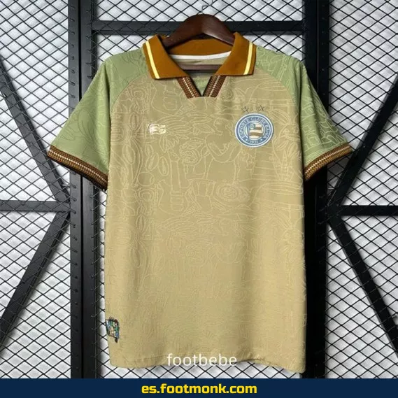 Camiseta Oficial Esporte Clube Bahia 2025-2026 Edición Beige – Temporada Nueva, Réplica de Calidad