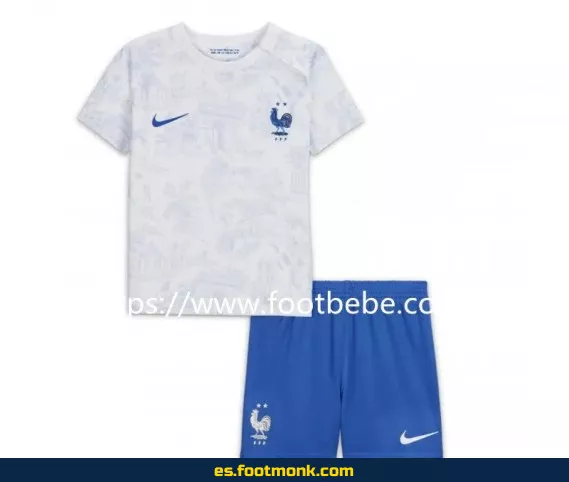 Camiseta de Francia Infantil Mundial 2022 - Edición Exterior - Oficial