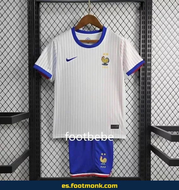 Camiseta de Francia para Niños Euro 2024 Visitante Blanca – Oficial
