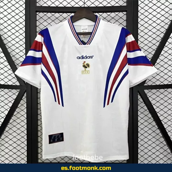 Camiseta Vintage Francia 1996 Exteriores Blanca - Edición Retro