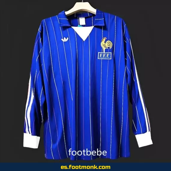 Camiseta retro Francia 1980-1982 local manga larga - Edición clásica