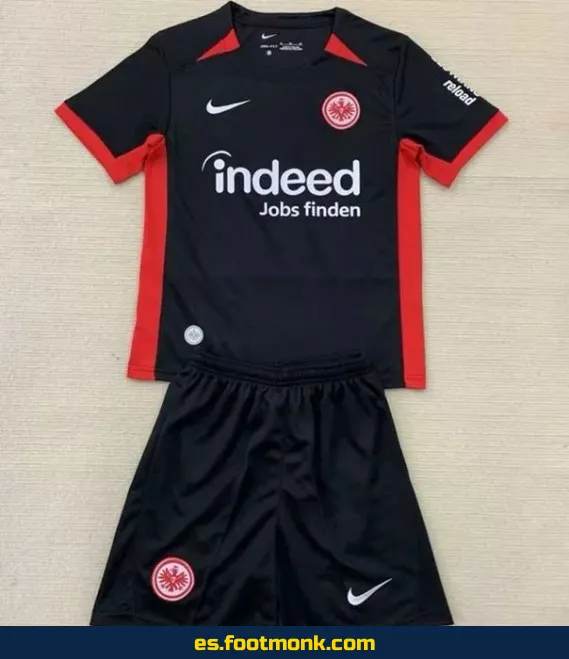 Camiseta Eintracht Frankfurt Niños 2024-2025 Tercera Equipación Negra – Edición Oficial