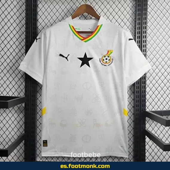 Camiseta Ghana 2024-2025 Local Blanca – Edición Oficial – Envío a Domicilio