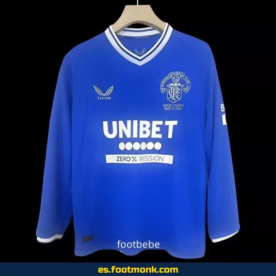 Camiseta Glasgow Rangers 125 Aniversario 2024-2025 Manga Larga - Edición Especial