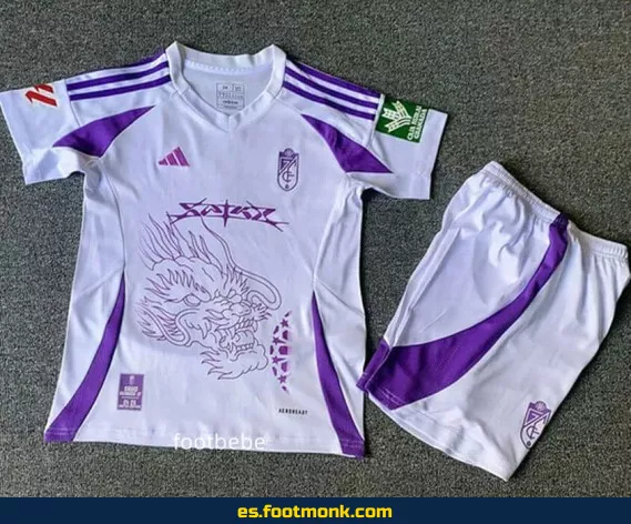 Camiseta Granada Niños 2024-2025 Cuarta Equipación Blanca – Edición Oficial