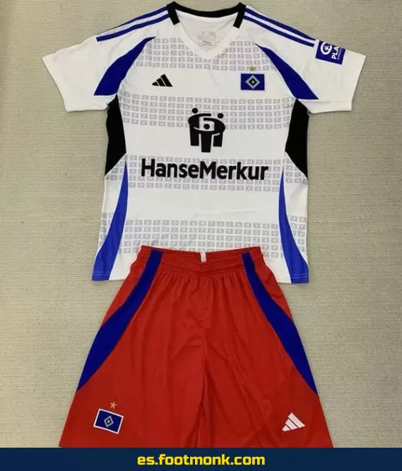 Camiseta oficial Hamburger SV infantil 2024-2025 local blanca – comprar camisetas de fútbol para niños