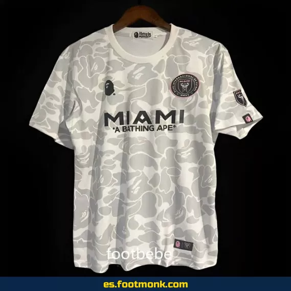 Camiseta Inter Miami x BAPE 2023-2024 Blanca Camuflaje – Edición Especial