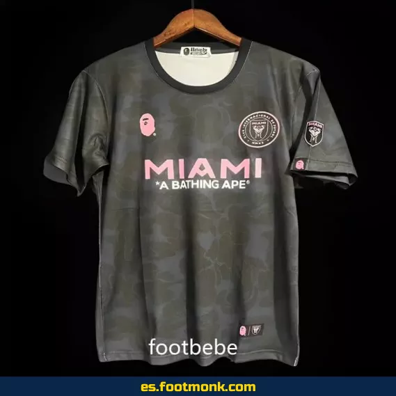 Camiseta Inter Miami x BAPE 2023-2024 Negro Camuflaje – Edición Especial