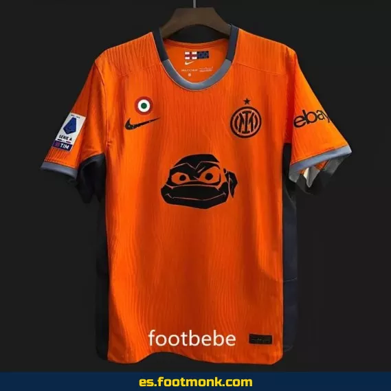 Camiseta Oficial Inter Milan Tortugas Ninja 2024 Naranja - Edición Especial