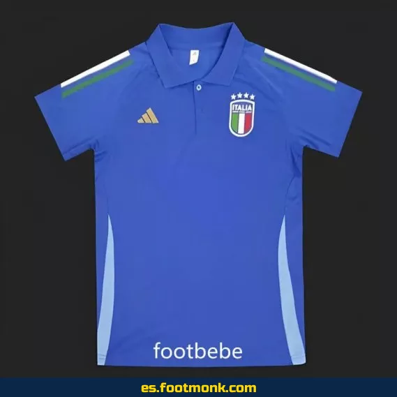 Polo de Italia 2024 – Camiseta Oficial de Fútbol Azul – Edición Especial