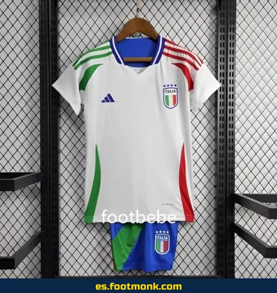 Camiseta Italia Niños Euro 2024 Blanca – Edición Oficial