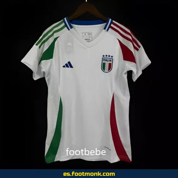 Camiseta Italia Mujer Euro 2024 Visitante Blanca – Edición Oficial