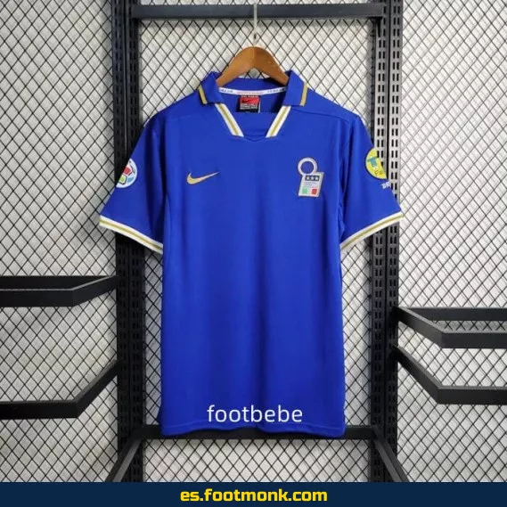 Camiseta Retro Italia 1996 Local Azul – Edición Vintage – Réplica Oficial