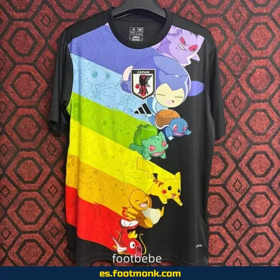 Camiseta de fútbol Japón 2024-2025 Digimon Negra - Edición Limitada, Camisetas Oficiales y Personalizadas