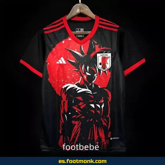 Camiseta de fútbol Japón 2024 Goku Dragón Ball Roja y Negra - Edición Limitada