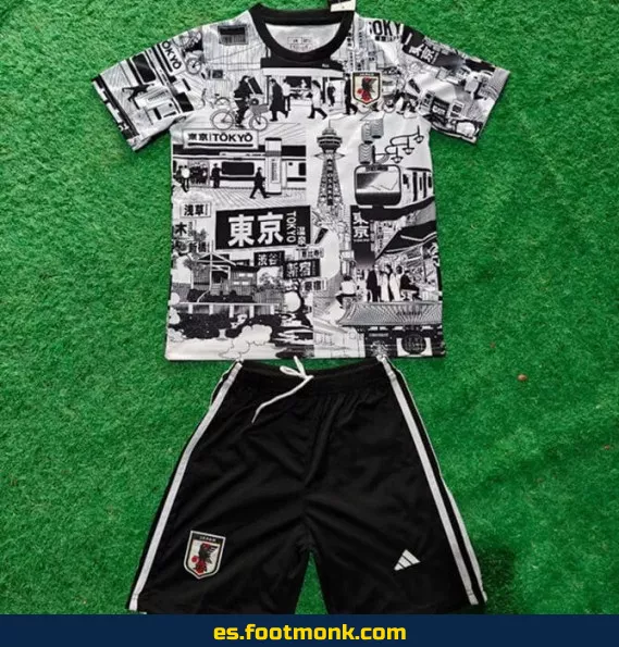 Camiseta Japón Infantil 2025-2026 Tokyo Gris – Edición Especial Niños