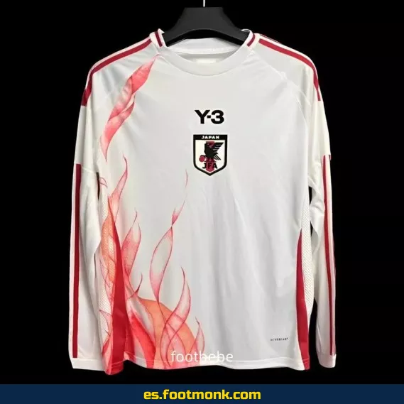 Camiseta Japón Y3 2024 Exterior Blanco Manga Larga – Edición Especial – Réplica Oficial