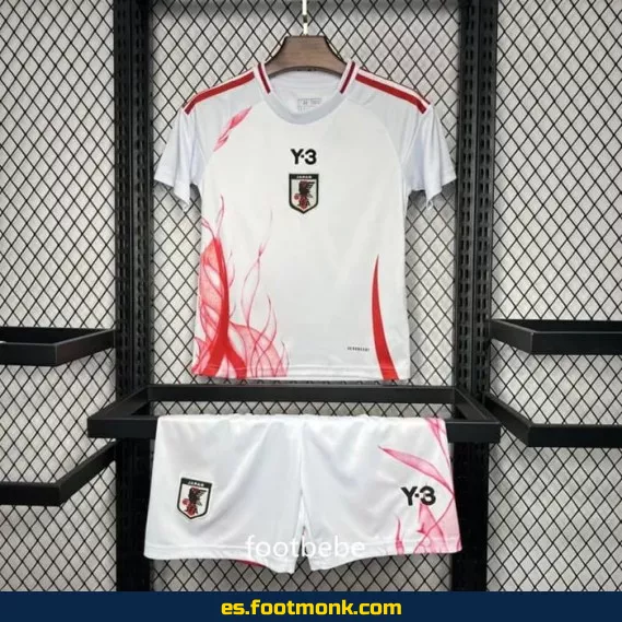 Camiseta Japón Y3 Niños 2024 Exterior Blanca – Edición Especial