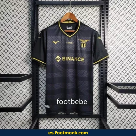 Camiseta Oficial SS Lazio 2023-2024 10 Años - Edición Negra