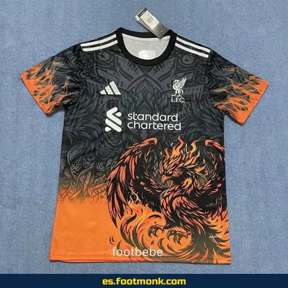 Camiseta Liverpool 2024-2025 Naranja con Liver Bird – Edición Oficial