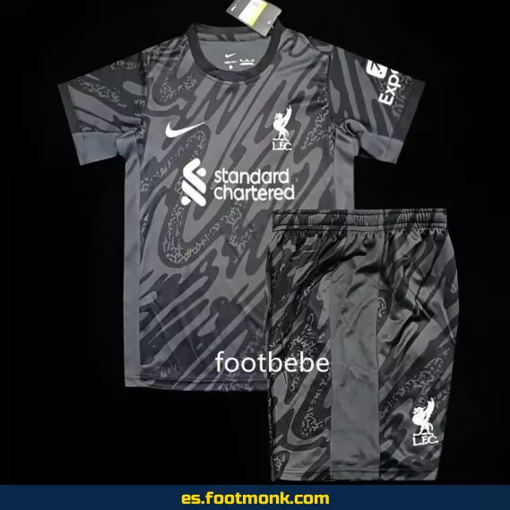 Camiseta de Portero Liverpool Niños 2024-2025 Negra – Edición Oficial