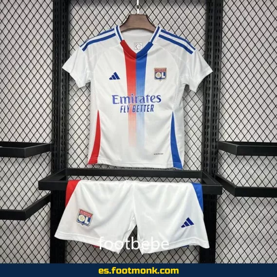 Camiseta Lyon Niños 2024-2025 Local Blanca – Oficial, Personalizada y de Alta Calidad
