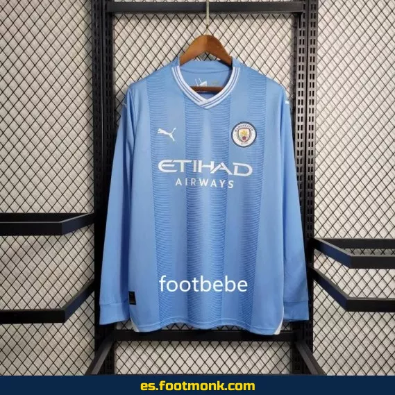 Camiseta Manchester City 2023-2024 Local Manga Larga – Oficial, Edición Especial