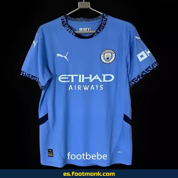 Camiseta Oficial del Manchester City 2024-2025 Local Azul – Edición Nueva Temporada