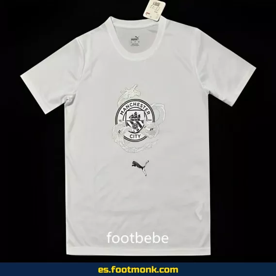 Camiseta Oficial Manchester City 2024 - Edición Especial Año del Dragón Blanco | Fútbol Personalizado