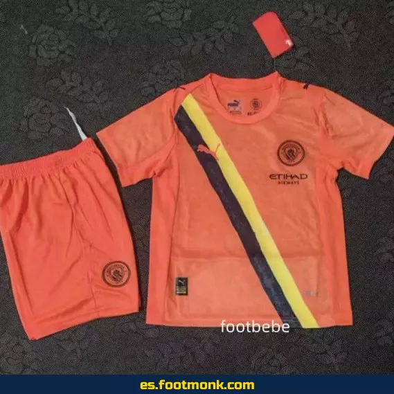 Camiseta Manchester City Niños 2025-2026 Naranja – Edición Oficial