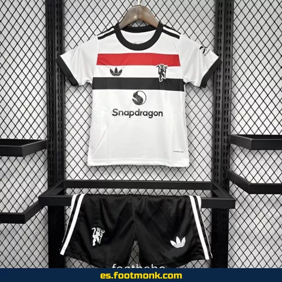 Camiseta Manchester United Niños 2024-2025 Tercera Equipación Blanca – Oficial