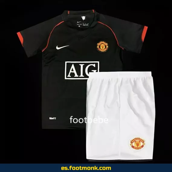 Camiseta Vintage Manchester United Niño 2007-2008 - Segunda Equipación
