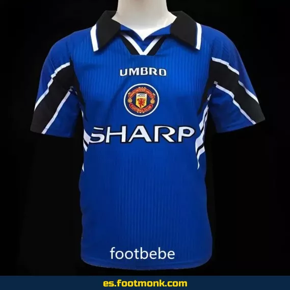 Camiseta Manchester United Vintage 1996-1997 Exterior Azul – Edición Retro Clásica