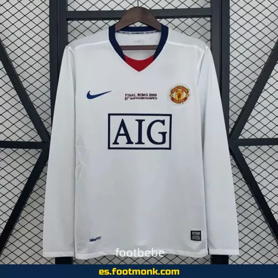 Camiseta Manchester United vintage 2008-2009 exterior manga larga - Edición especial retro
