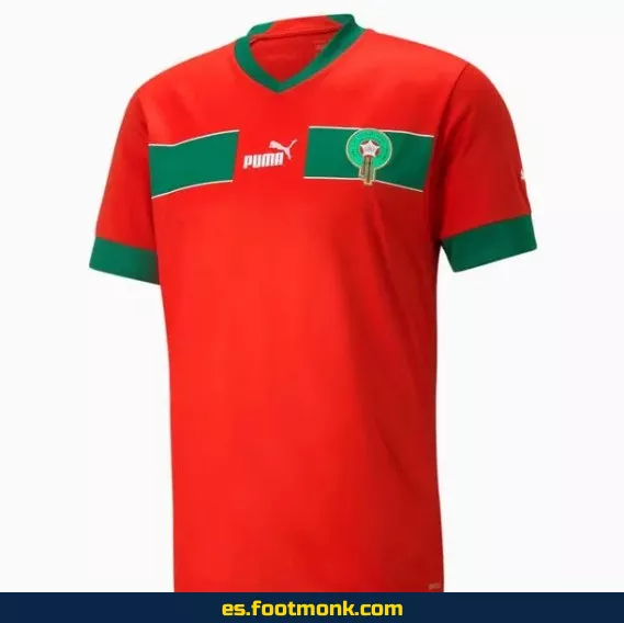 Camiseta de Marruecos Mundial 2022 Local Roja – Edición Oficial
