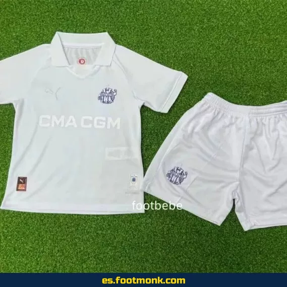 Camiseta Olympique de Marseille Infantil 2024-2025 125 Aniversario Blanca – Edición Especial para Niños