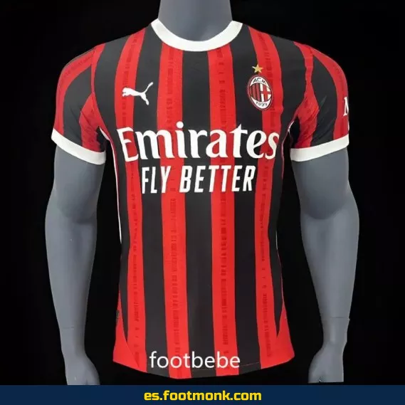 Camiseta Oficial AC Milan Local 2024-2025 - Nueva Temporada - Envío a Domicilio
