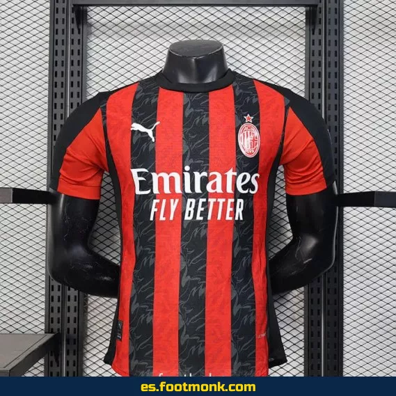Camiseta Oficial AC Milan Local 2025-2026 - Edición Match - Envío a Domicilio