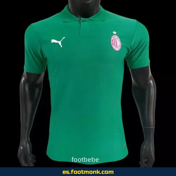 Camiseta Oficial AC Milan 2025 Polo Verde – Edición Match