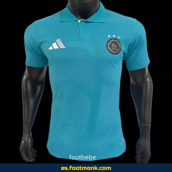 Camiseta Oficial Ajax 2025 Polo Azul – Edición Match