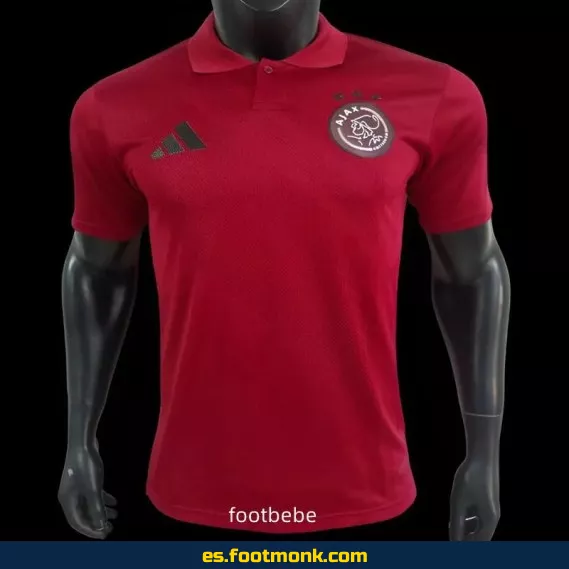 Camiseta Oficial Ajax 2025 Polo Roja – Edición Match