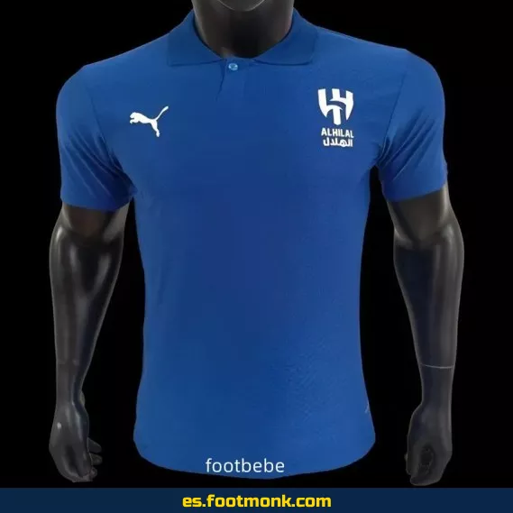 Polo Match Al-Hilal Saudi 2025 – Camiseta Oficial de Fútbol Azul – Edición Especial