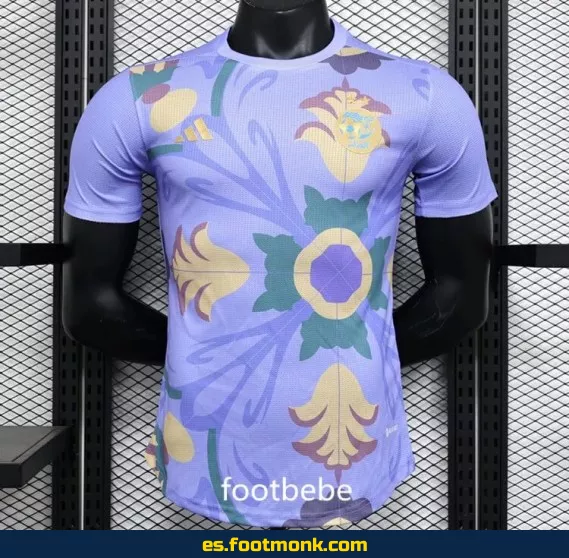 Camiseta Oficial de la Selección de Argelia 2023-2024 Edición Especial Violeta Flor
